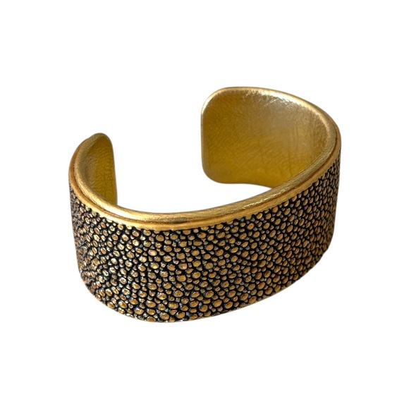 Lema J Jewelry - Lema J Handmade Cuffs for a Cause Bracelet Shagreen Karma for Cara Foundation